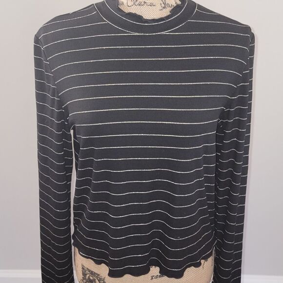 Jack by BB Dakota Sweaters - Jack by BB Dakota black and gold mock turtleneck